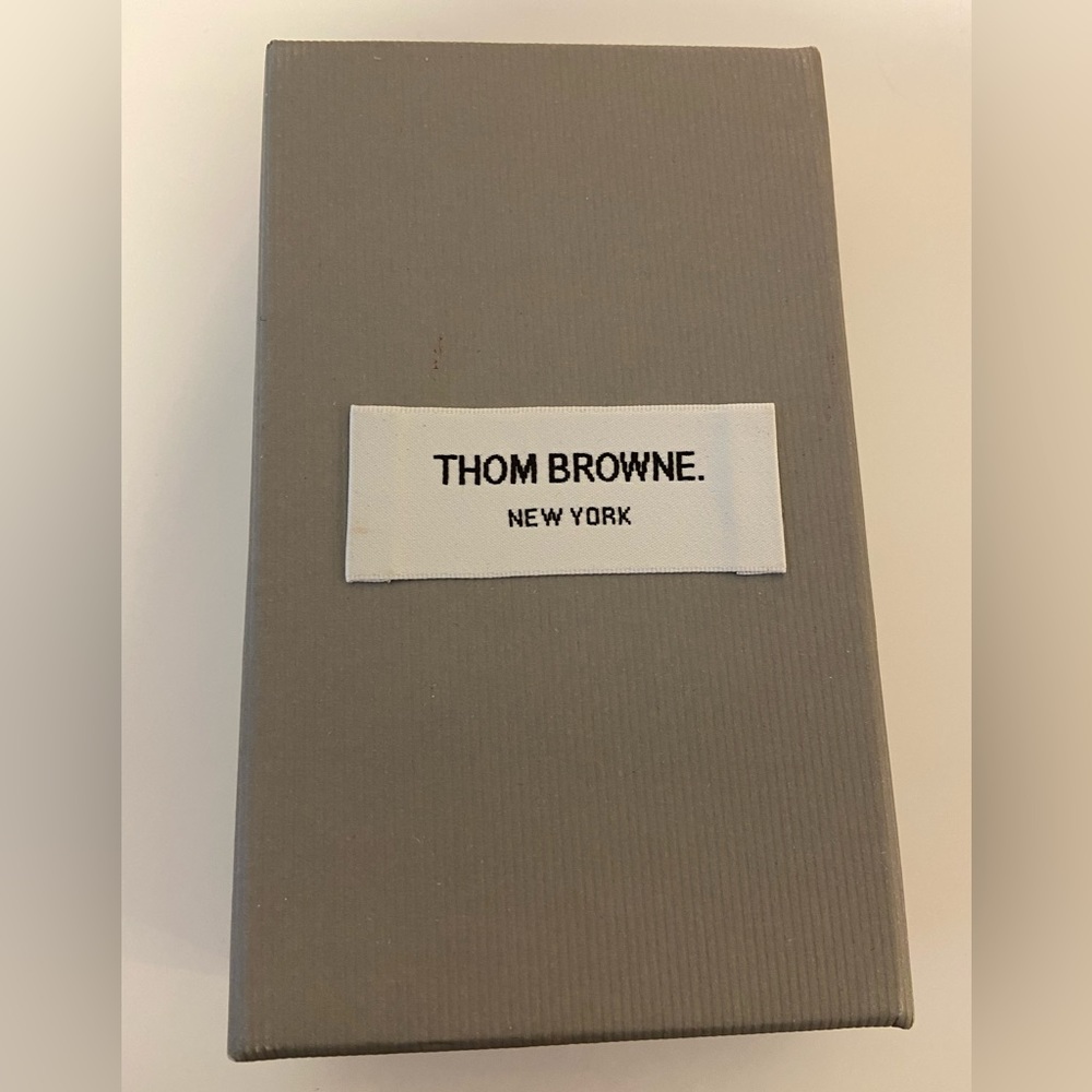 Thom Browne black leather card holder